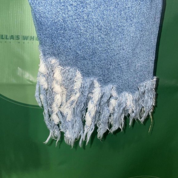 ZARA Trafaluc Denimwear Medium Blue Jeans Frayed Ankle Hem Women’s sz 6 zip VGUC - Picture 8 of 10